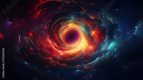 black hole colorful background with outer space background
