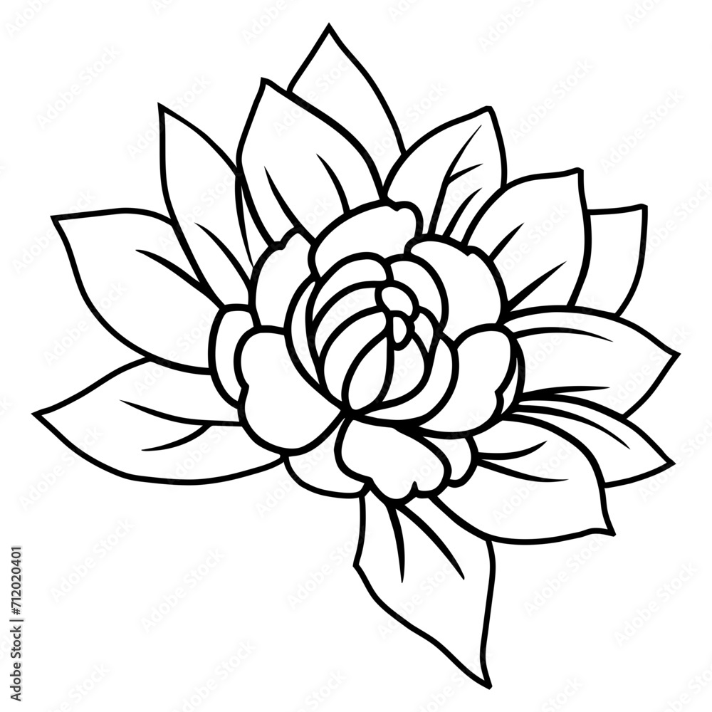 Hand drawn simple flower illustration Hand drawn simple flower illustration