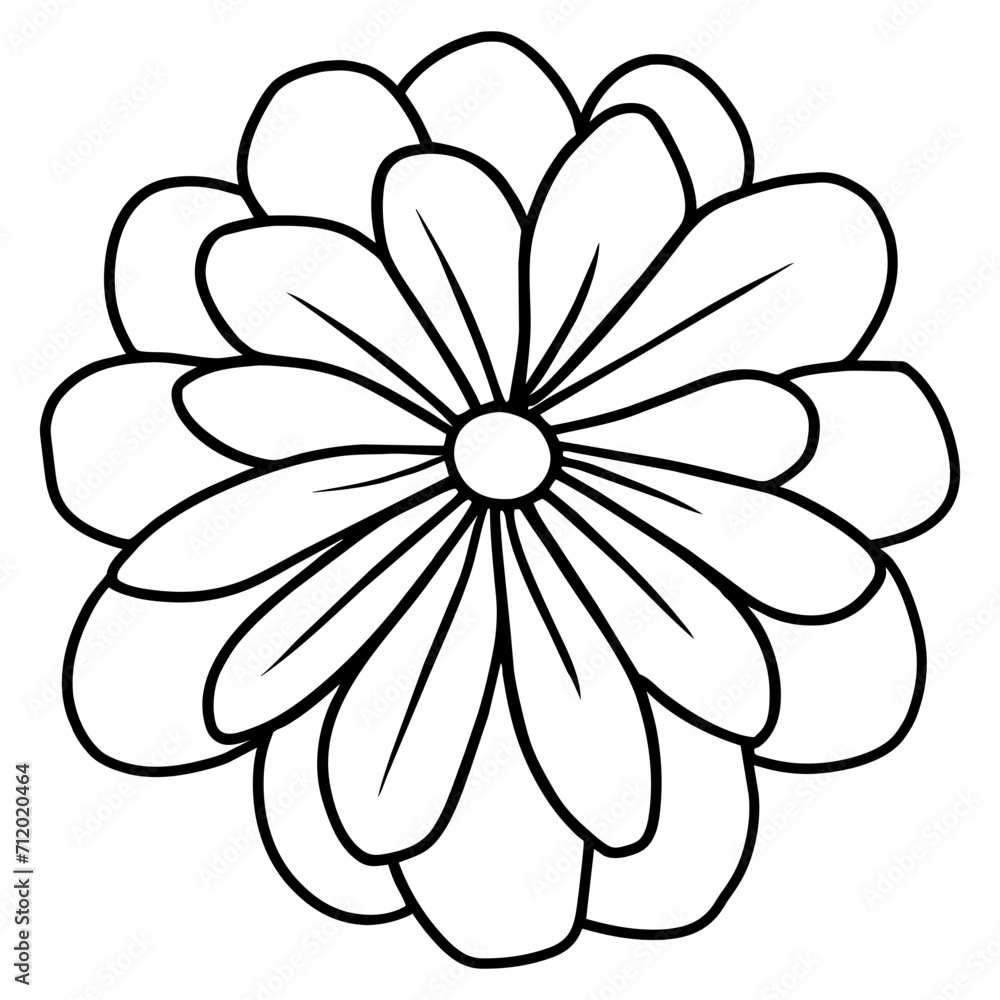Hand drawn simple flower illustration Hand drawn simple flower illustration