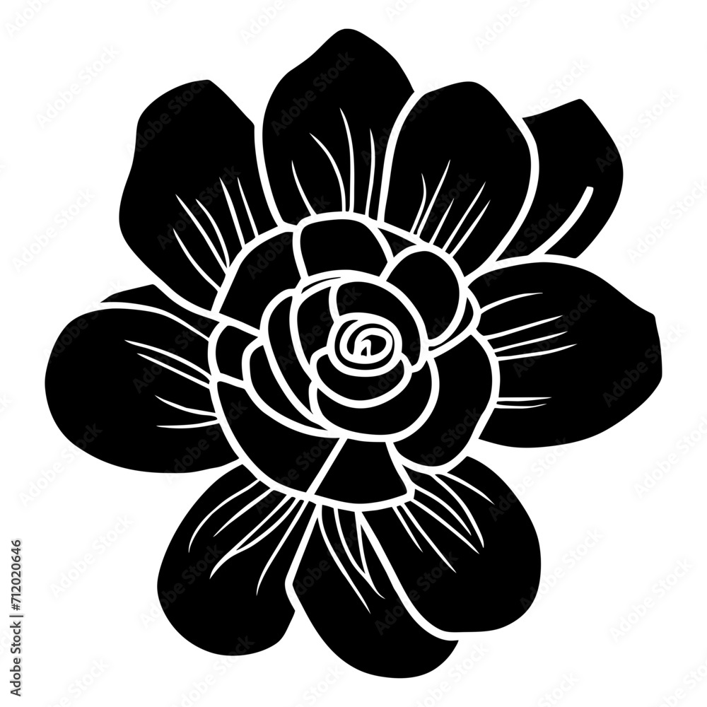 Hand drawn simple flower illustration Hand drawn simple flower illustration