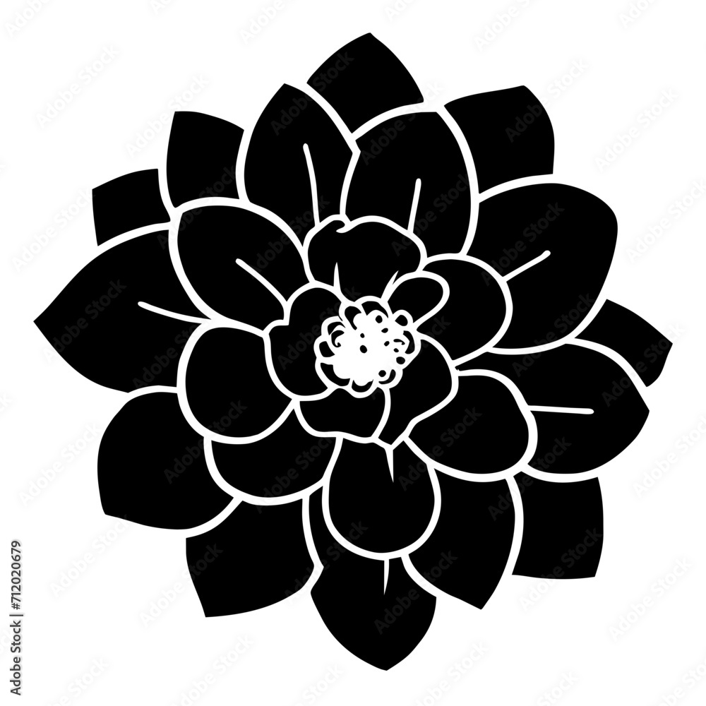 Hand drawn simple flower illustration Hand drawn simple flower illustration