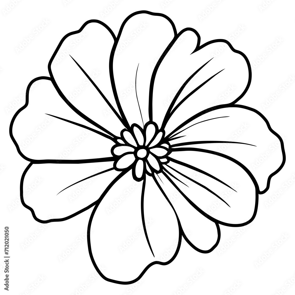 Hand drawn simple flower illustration Hand drawn simple flower illustration