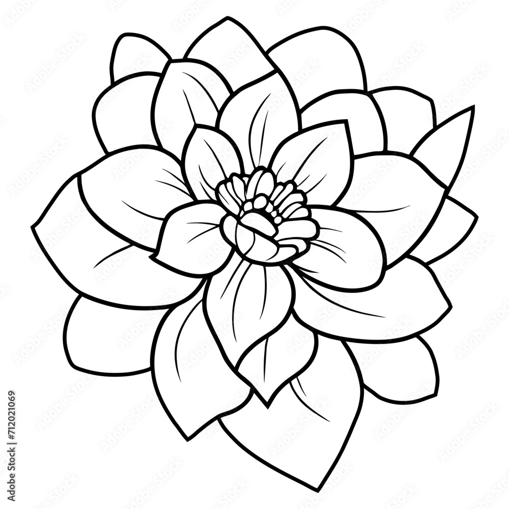 Hand drawn simple flower illustration