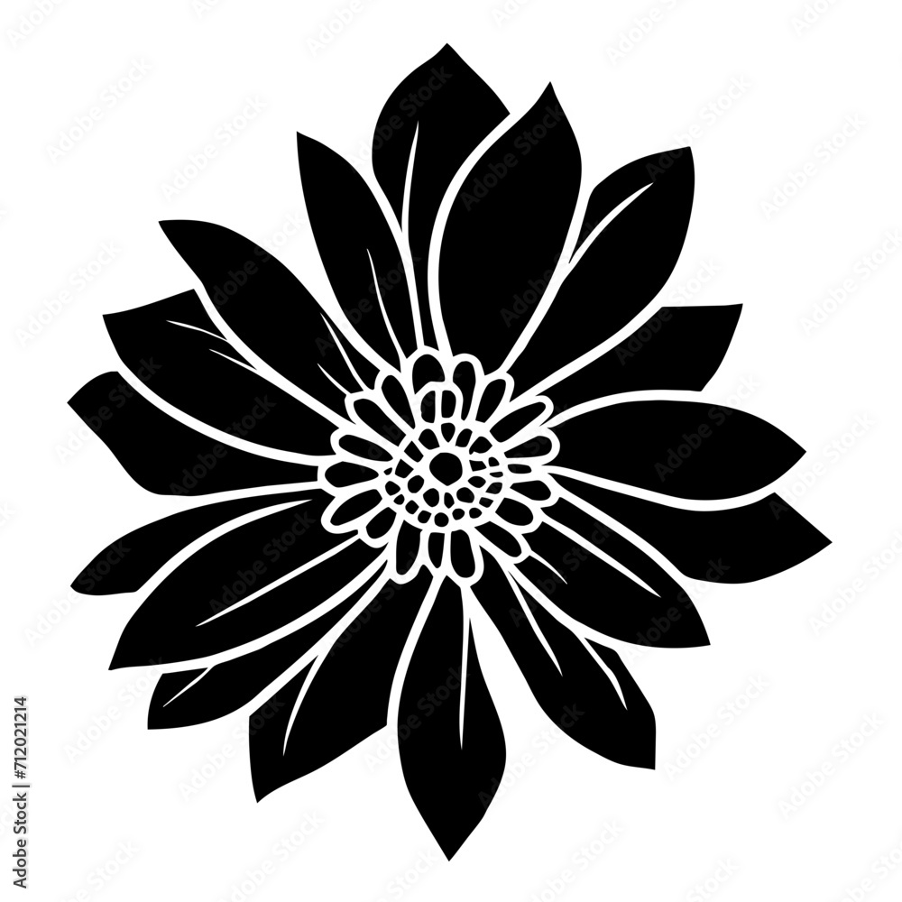 Hand drawn simple flower illustration Hand drawn simple flower illustration