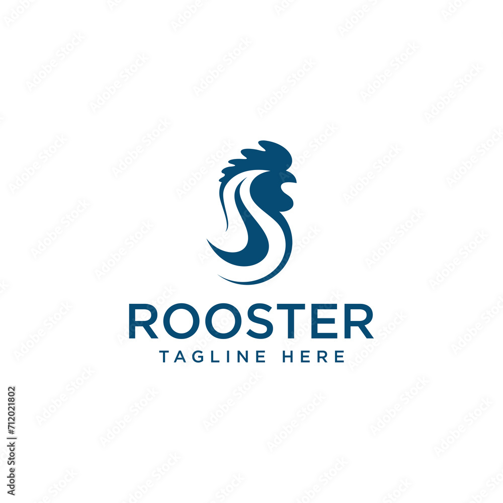 abstract logo. rooster icon. Letter S negative space Chicken Vector logo abstract logo. rooster icon. Letter S negative space Chicken Vector logo