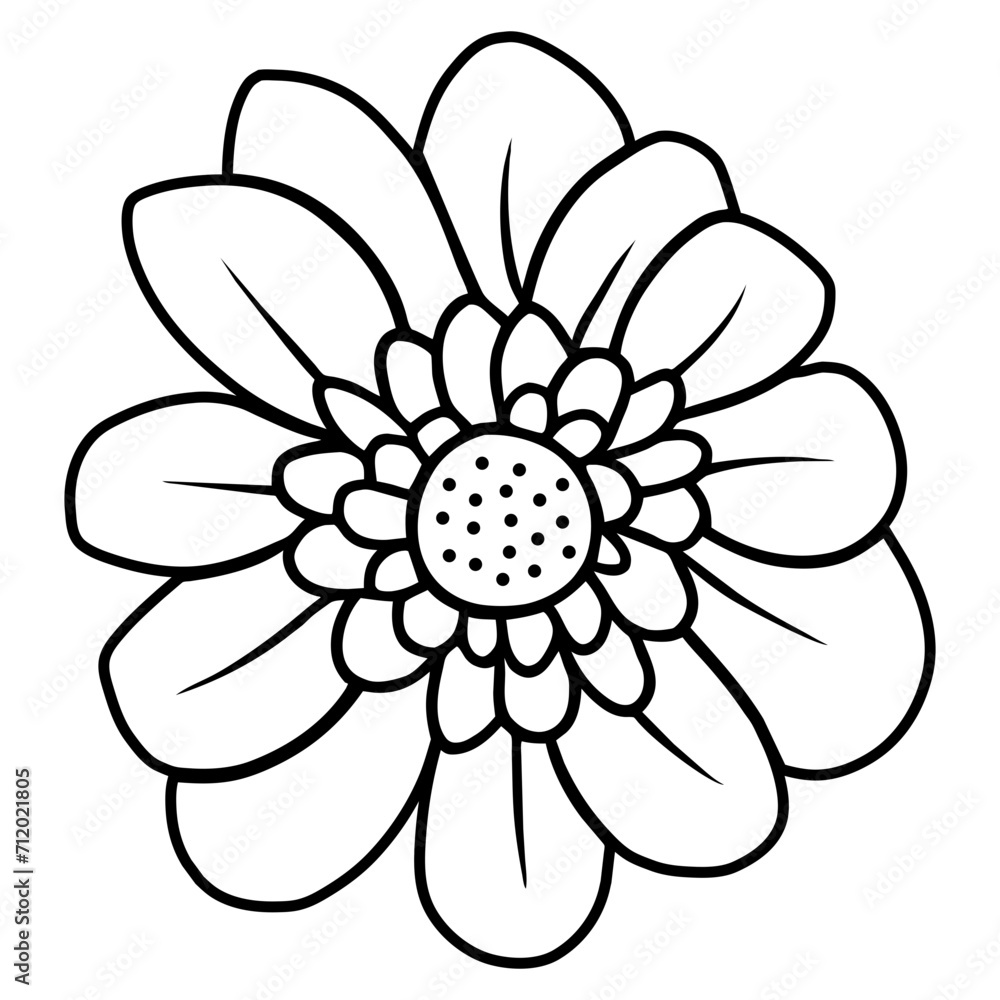 Hand drawn simple flower illustration Hand drawn simple flower illustration