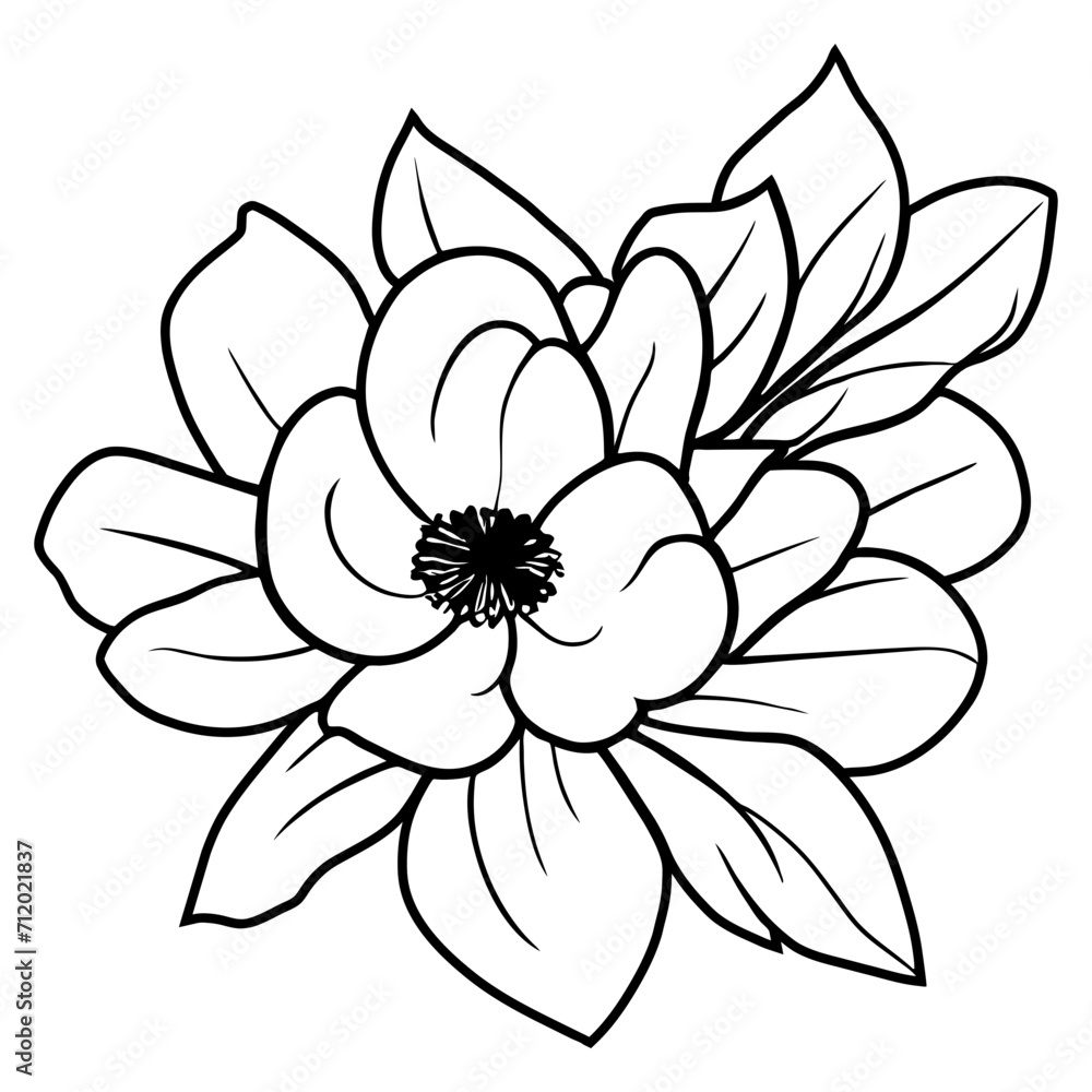 Hand drawn simple flower illustration Hand drawn simple flower illustration