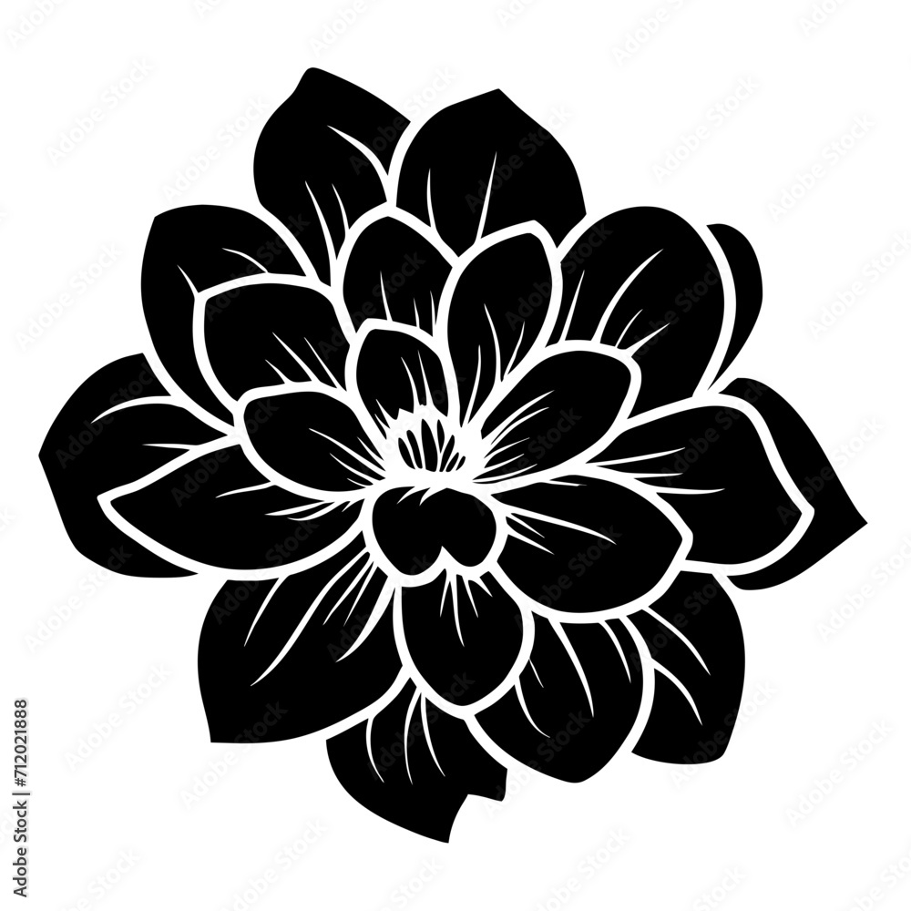 Hand drawn simple flower illustration Hand drawn simple flower illustration