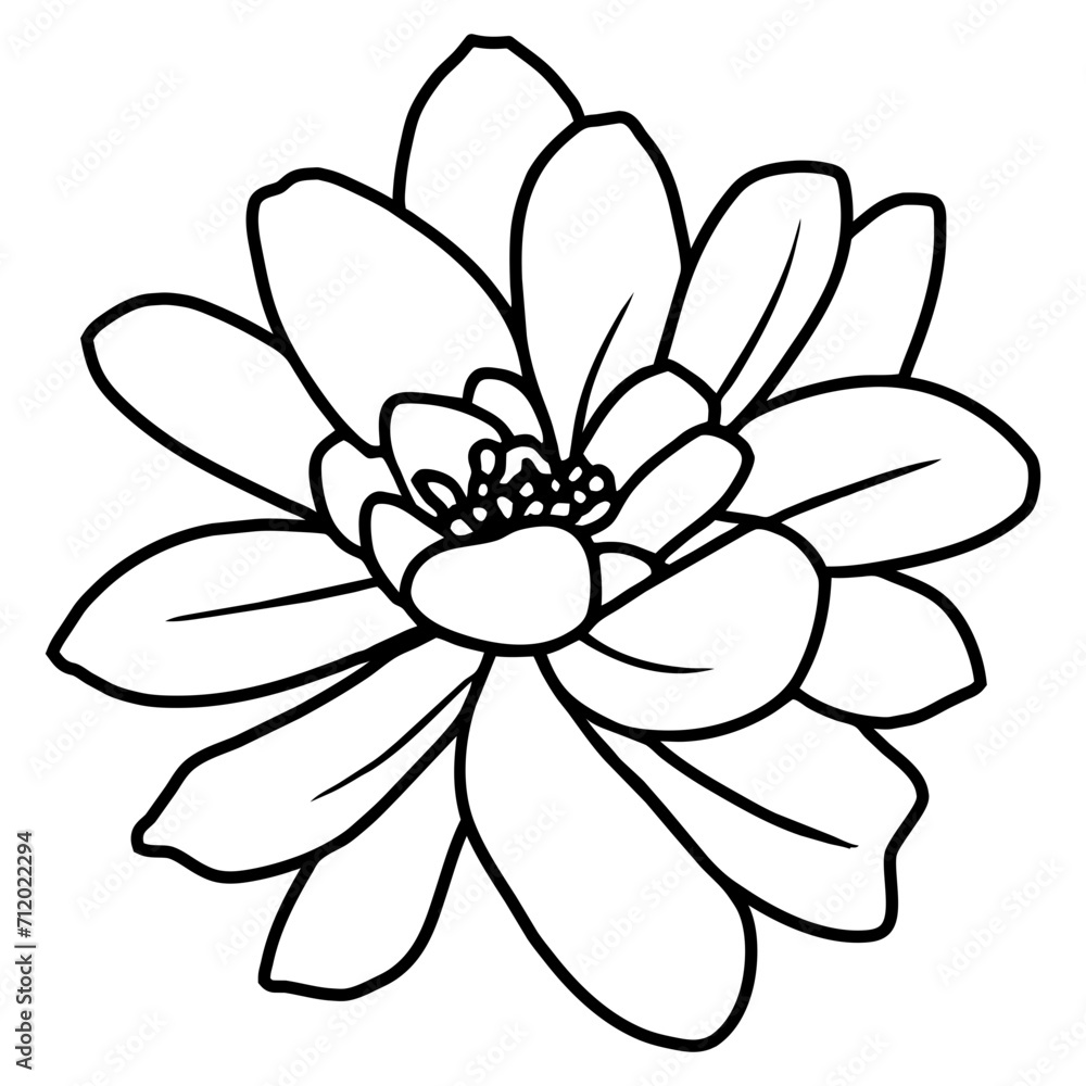 Hand drawn simple flower illustration Hand drawn simple flower illustration
