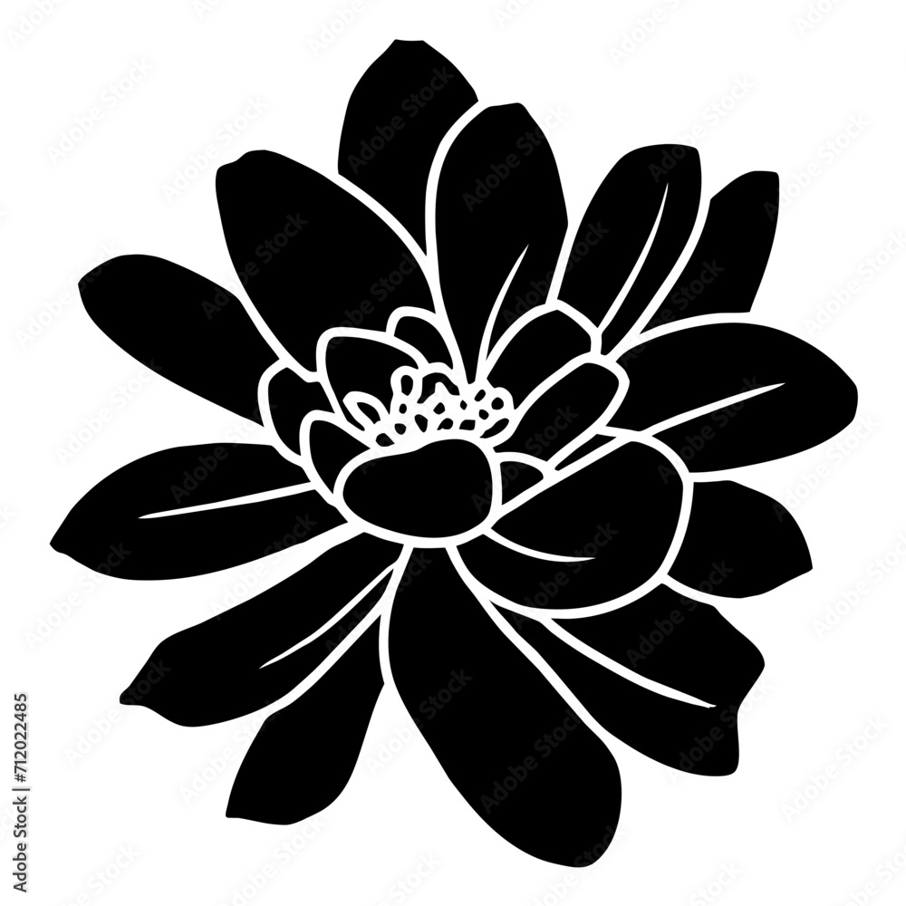 Hand drawn simple flower illustration Hand drawn simple flower illustration