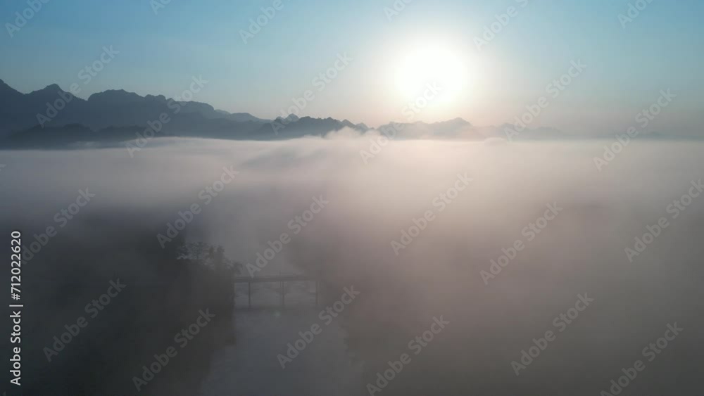 Rivers, forests, mountains, fog Rivers, forests, mountains, fog
