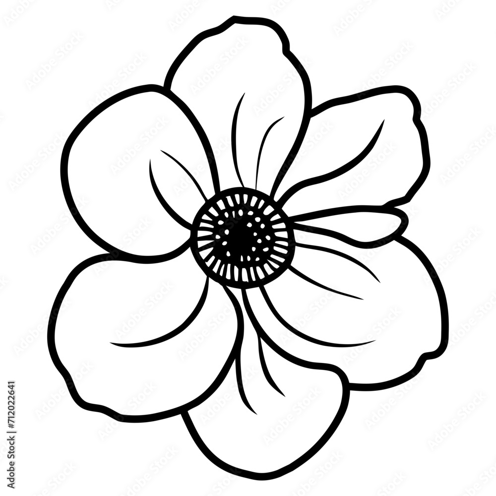 Hand drawn simple flower illustration Hand drawn simple flower illustration
