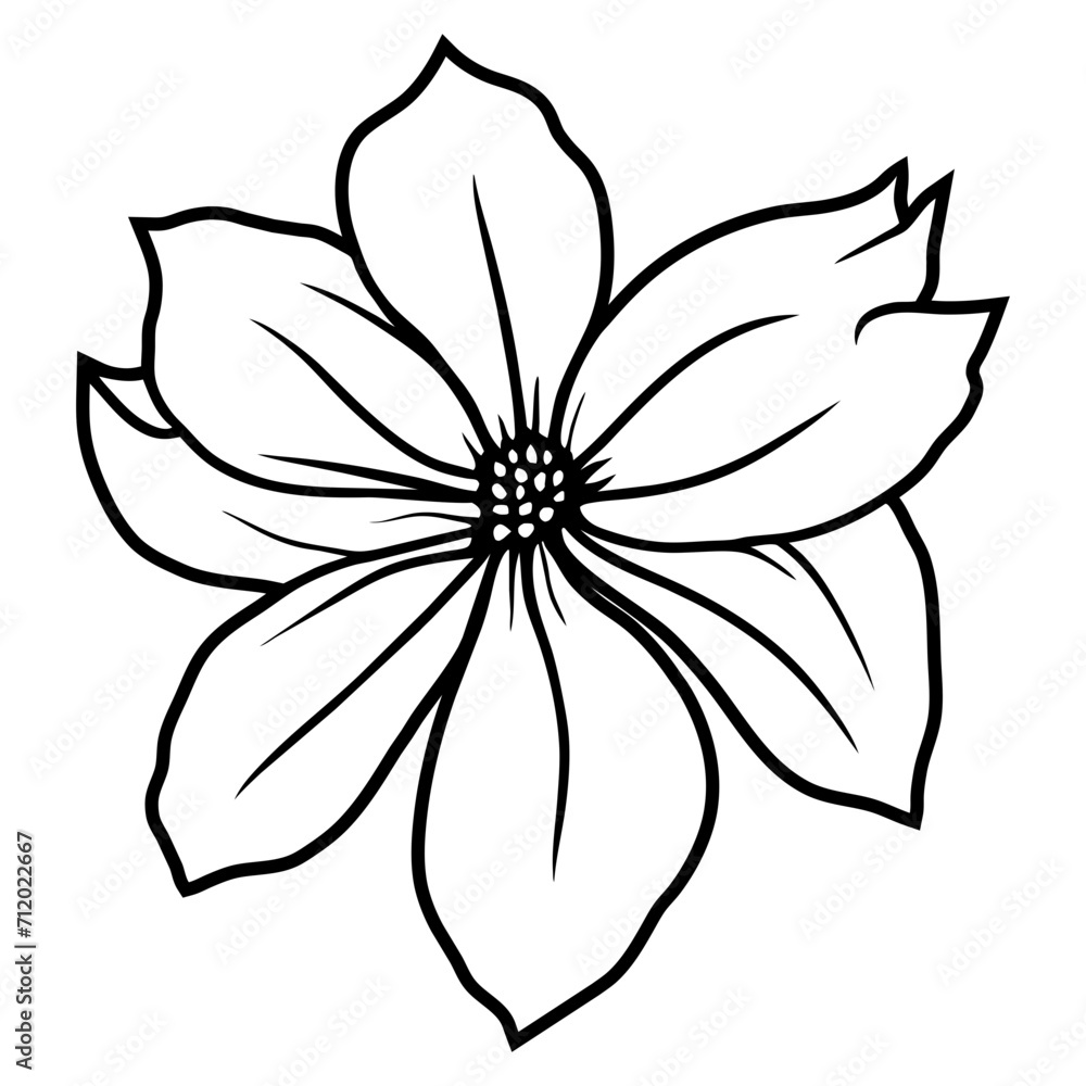 Hand drawn simple flower illustration Hand drawn simple flower illustration