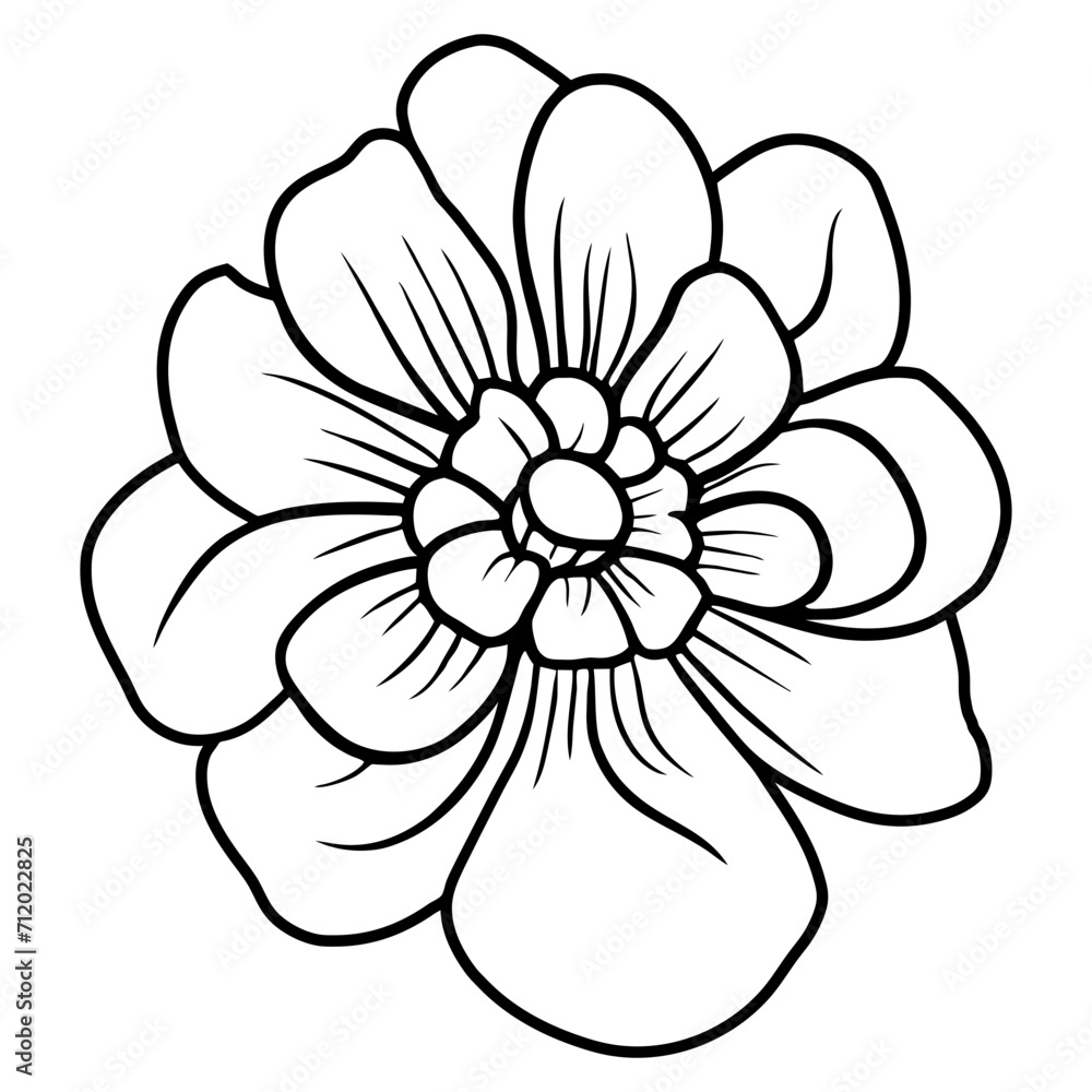Hand drawn simple flower illustration Hand drawn simple flower illustration