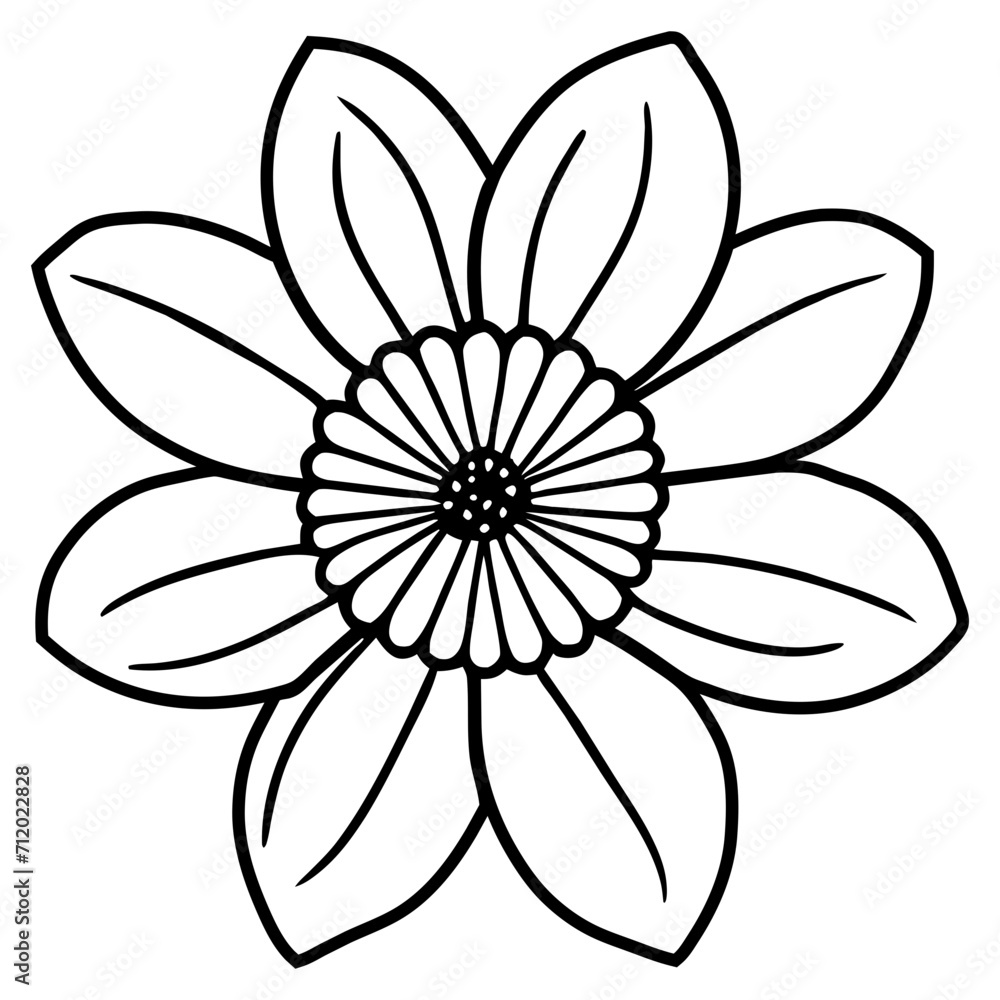 Hand drawn simple flower illustration Hand drawn simple flower illustration