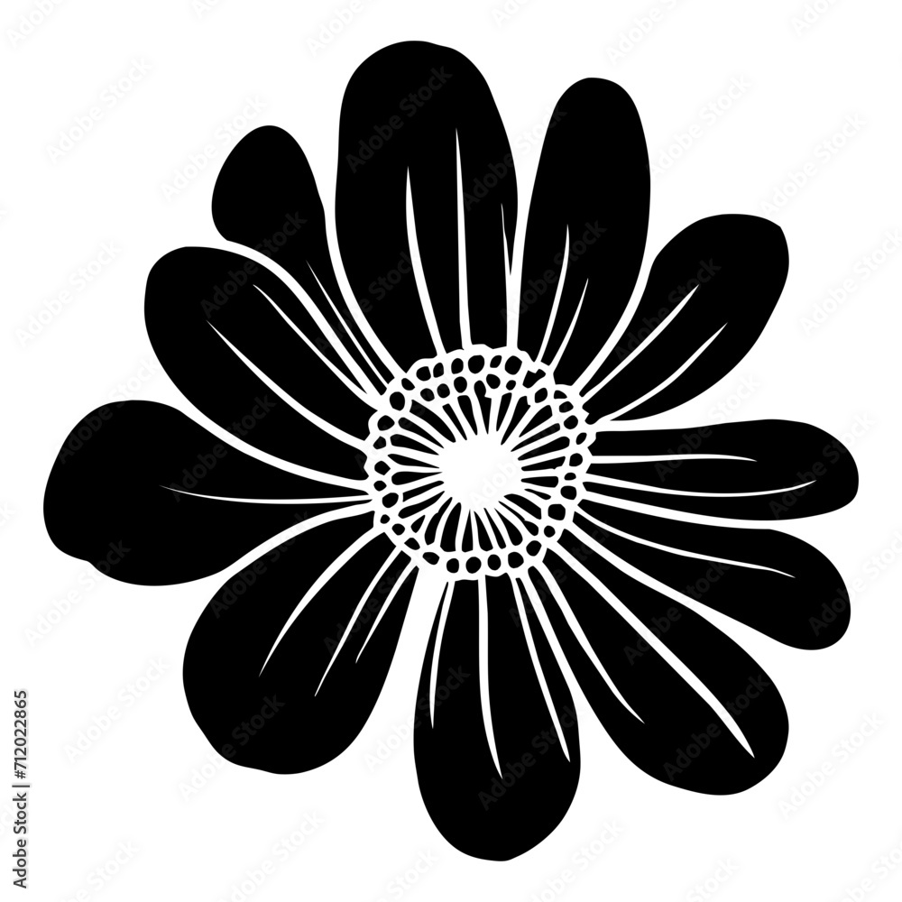 Hand drawn simple flower illustration Hand drawn simple flower illustration
