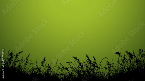 green silhouette on green background