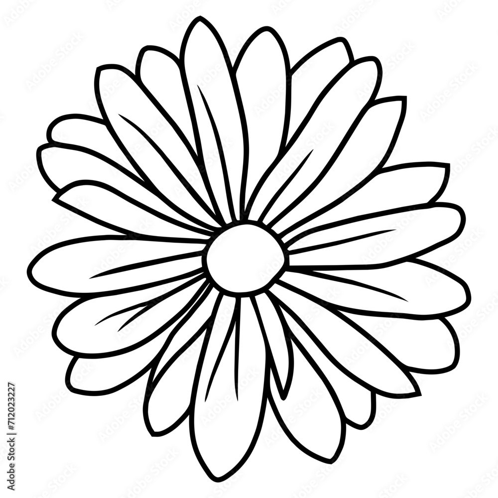 Hand drawn simple flower illustration