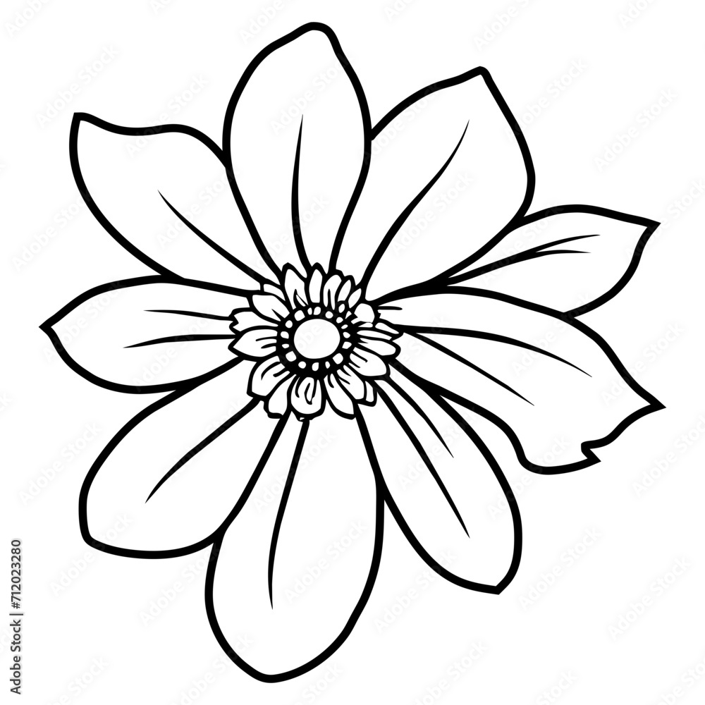 Hand drawn simple flower illustration