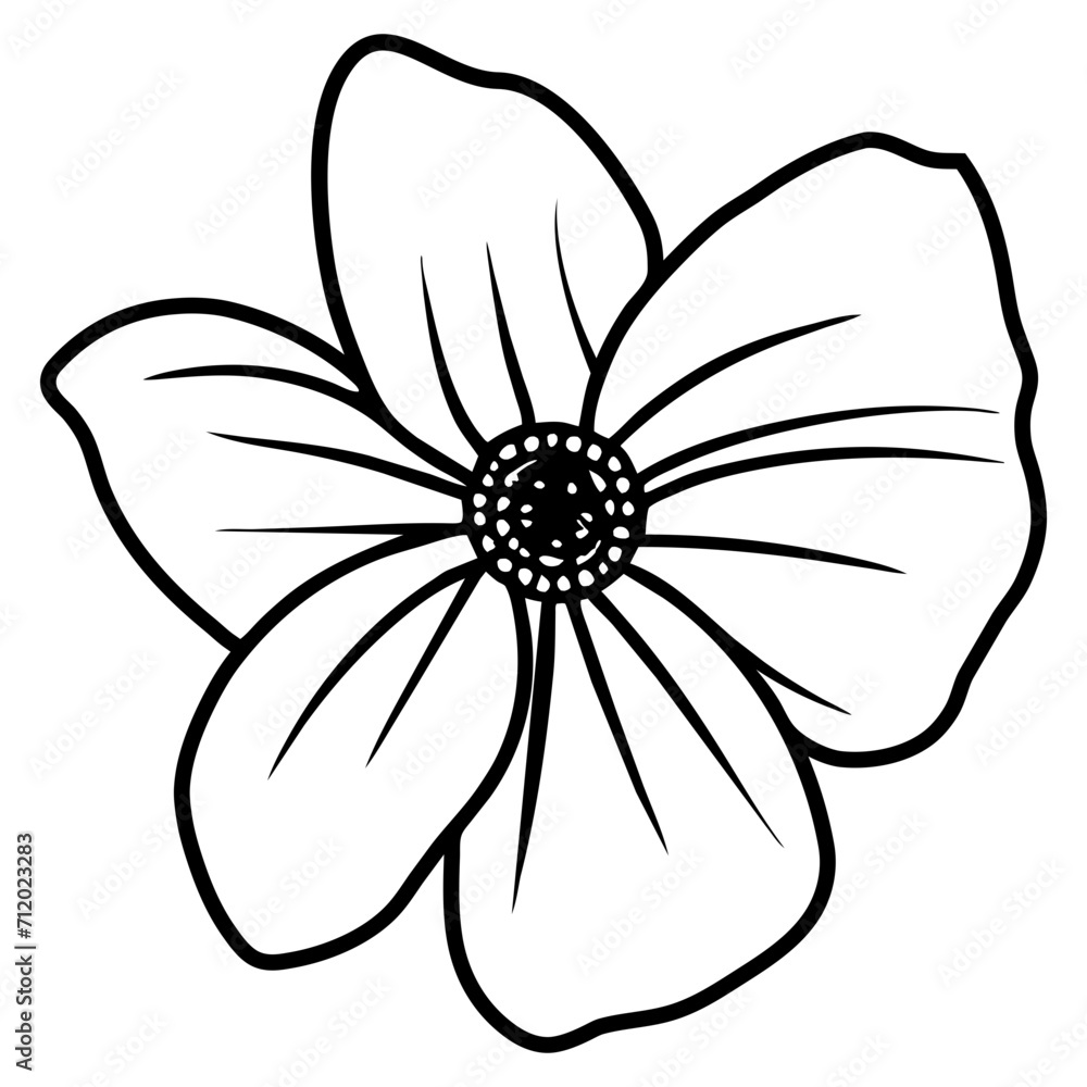 Hand drawn simple flower illustration Hand drawn simple flower illustration