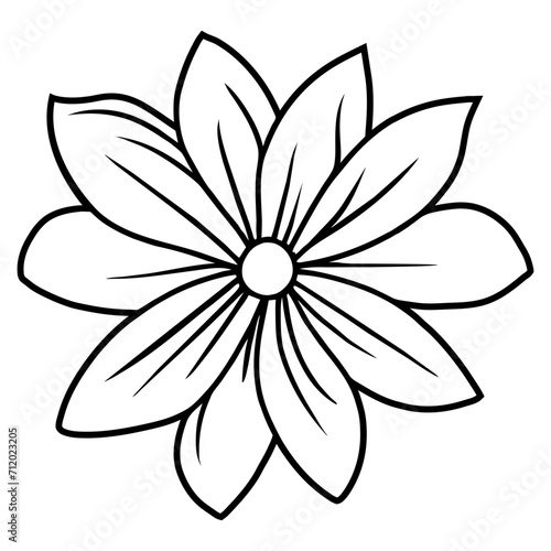 Hand drawn simple flower illustration