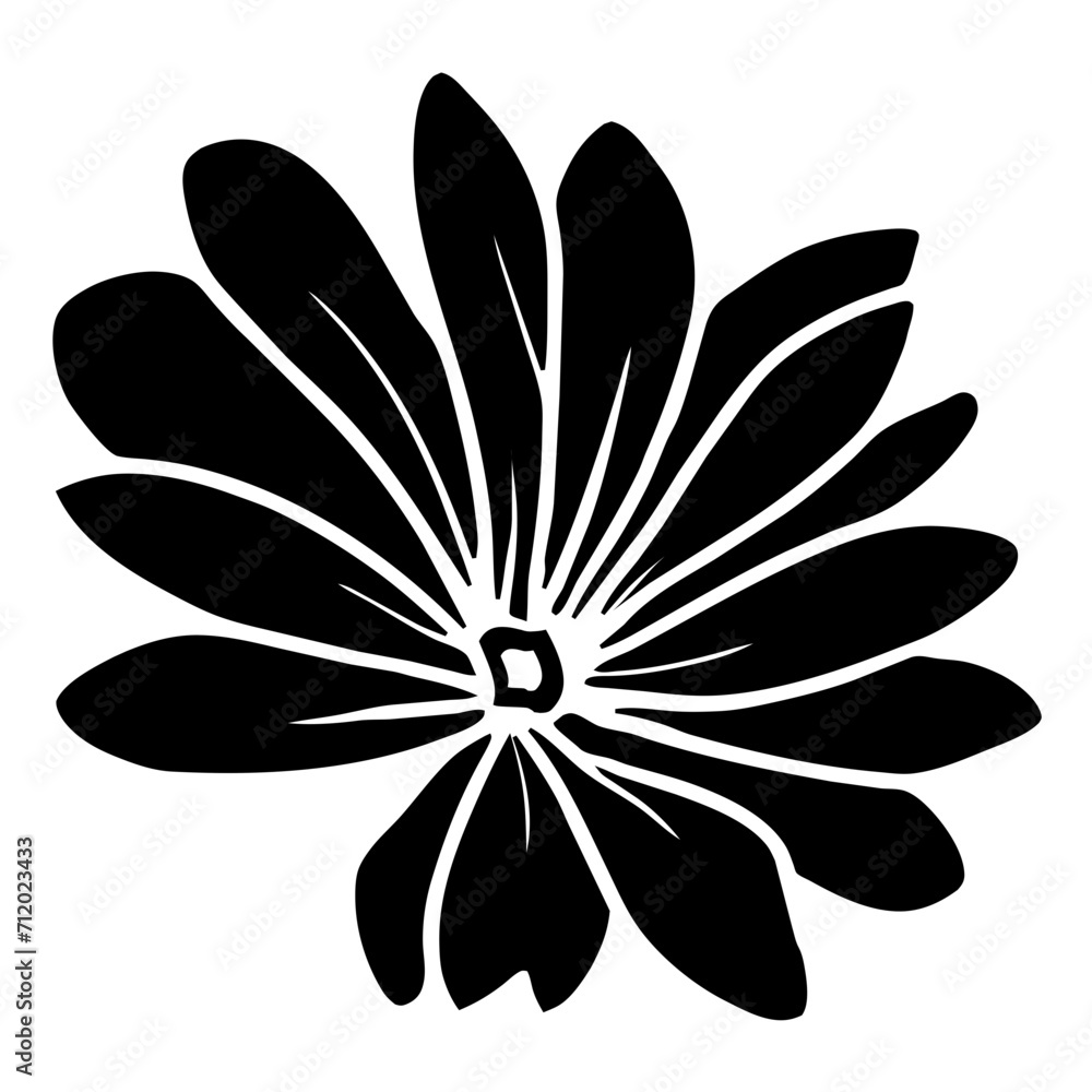 Hand drawn simple flower illustration Hand drawn simple flower illustration