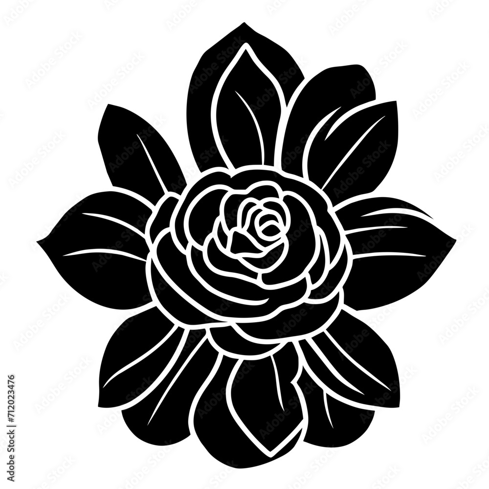 Hand drawn simple flower illustration Hand drawn simple flower illustration