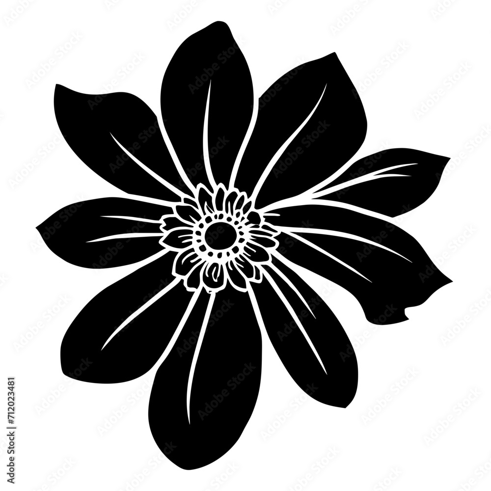 Hand drawn simple flower illustration Hand drawn simple flower illustration