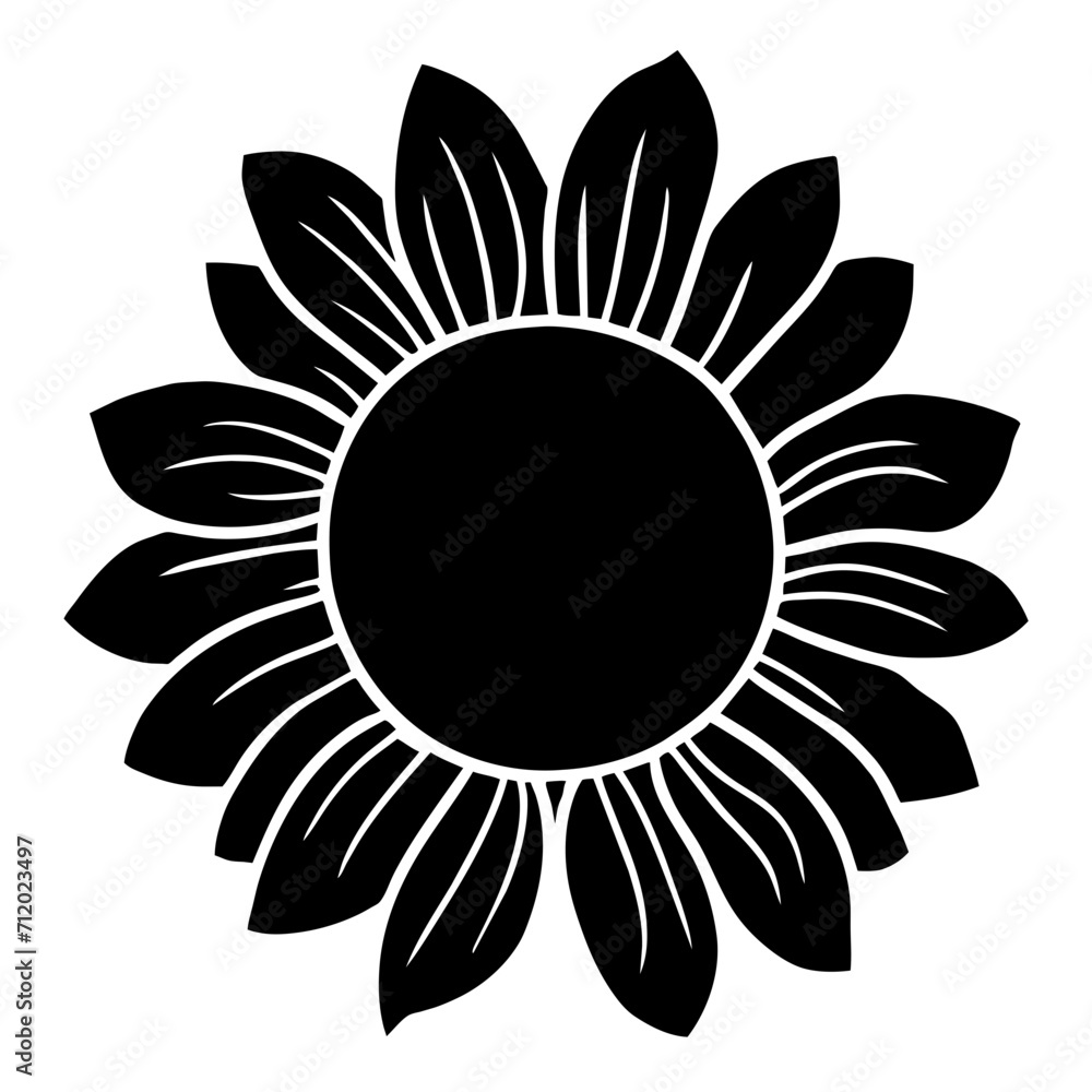 Hand drawn simple flower illustration Hand drawn simple flower illustration