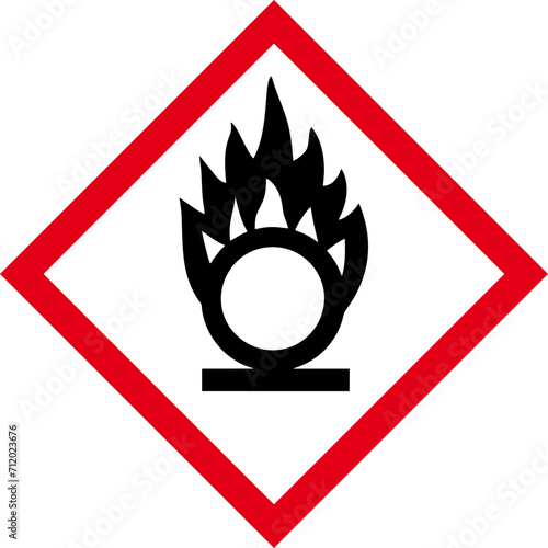 ghs hazardous, transport icon, warning symbol ghs - sga safety sign, pictogram, oxidizing substances and comburent substances,chemicals that can oxidize and lose electrons