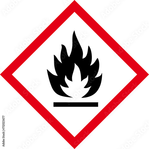 ghs hazardous, transport icon, warning symbol ghs - sga safety sign, pictogram,flammable, gases, aerosols, liquids, and solids that are flammable