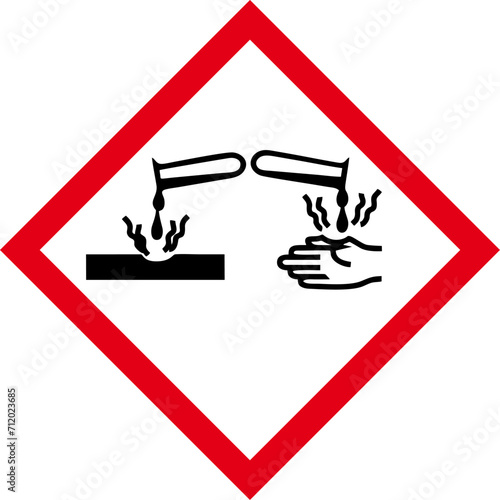 ghs hazardous, transport icon, warning symbol ghs - sga safety sign, pictogram, corrosive and toxic substances