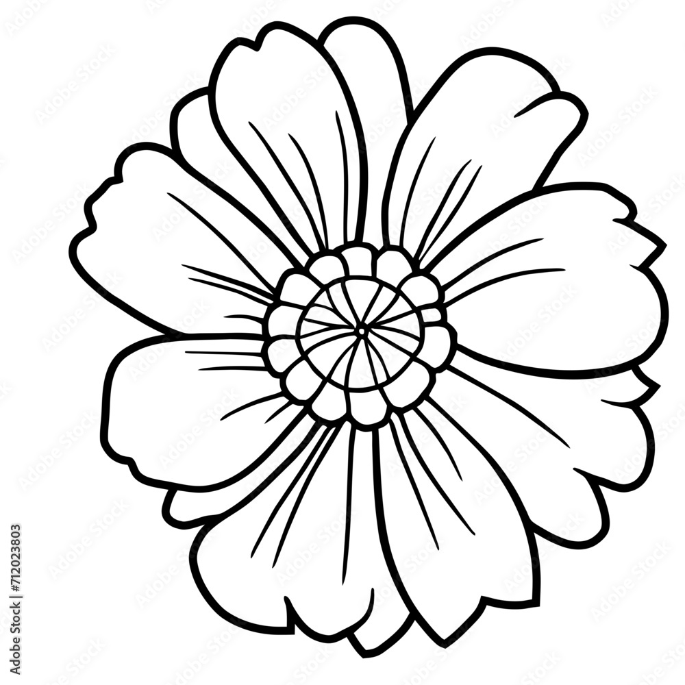 Hand drawn simple flower illustration Hand drawn simple flower illustration