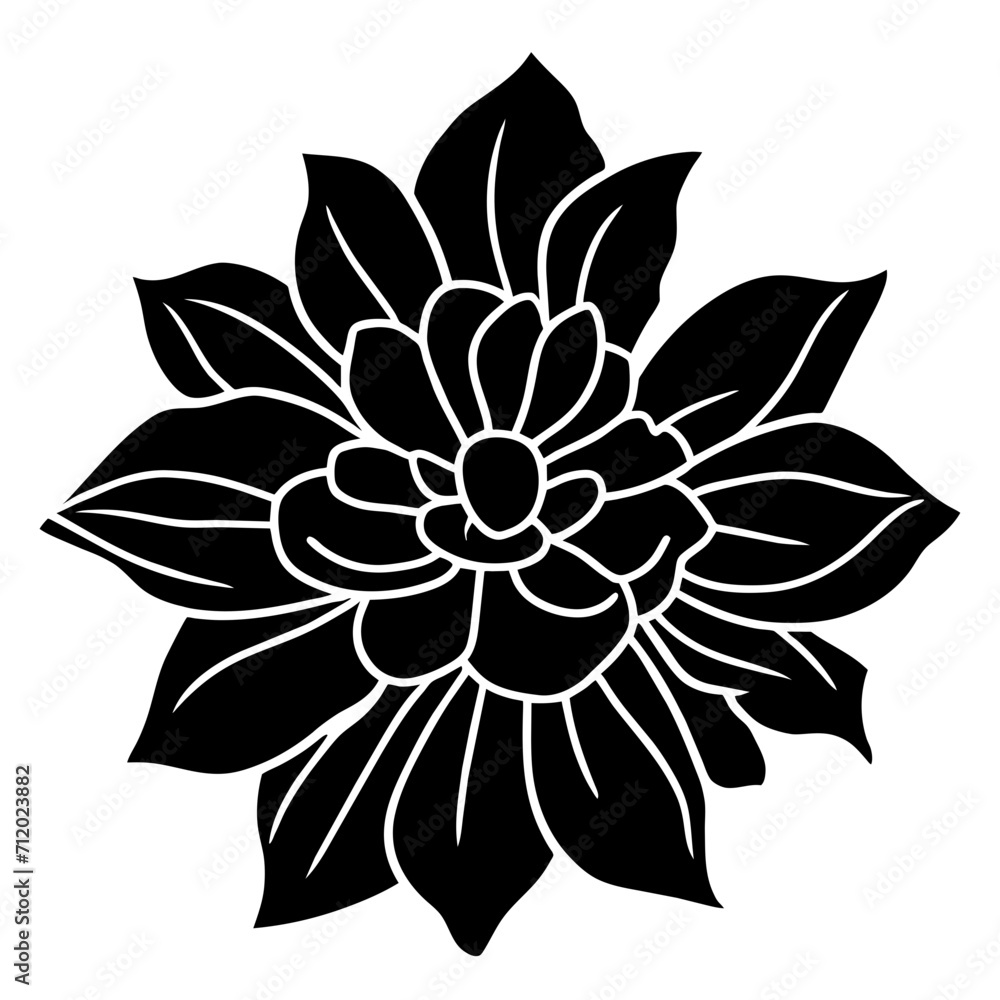 Hand drawn simple flower illustration Hand drawn simple flower illustration