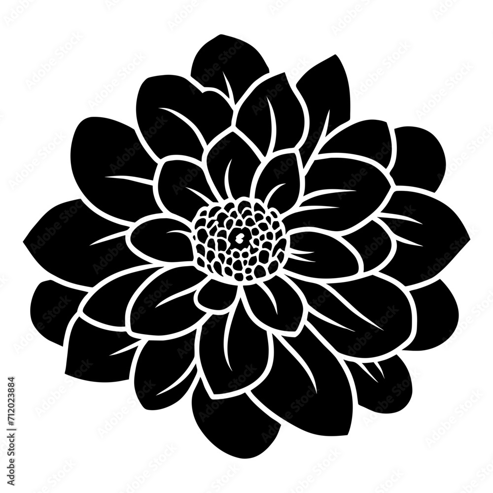 Hand drawn simple flower illustration Hand drawn simple flower illustration