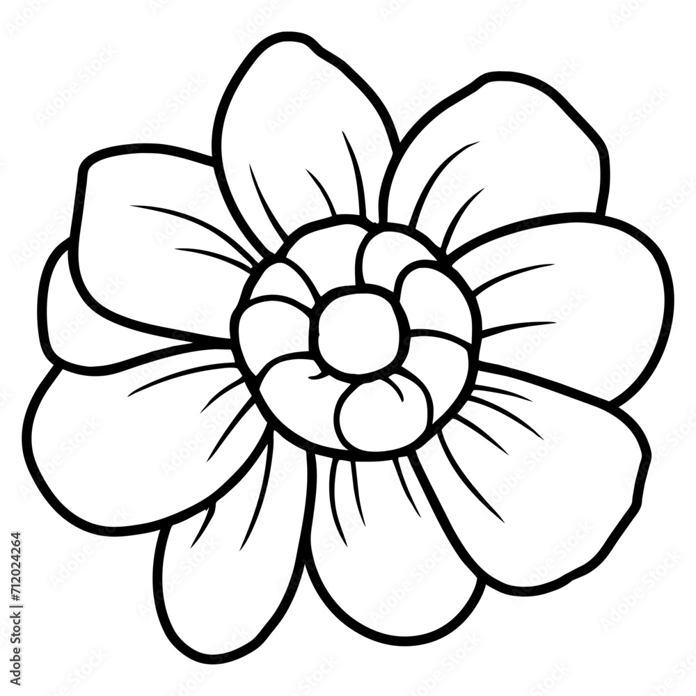 Hand drawn simple flower illustration Hand drawn simple flower illustration
