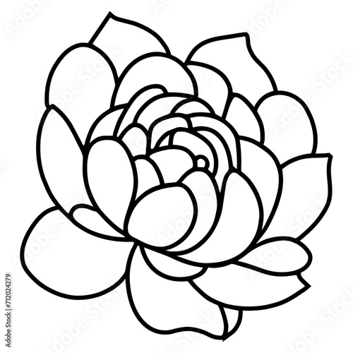 Hand drawn simple flower illustration