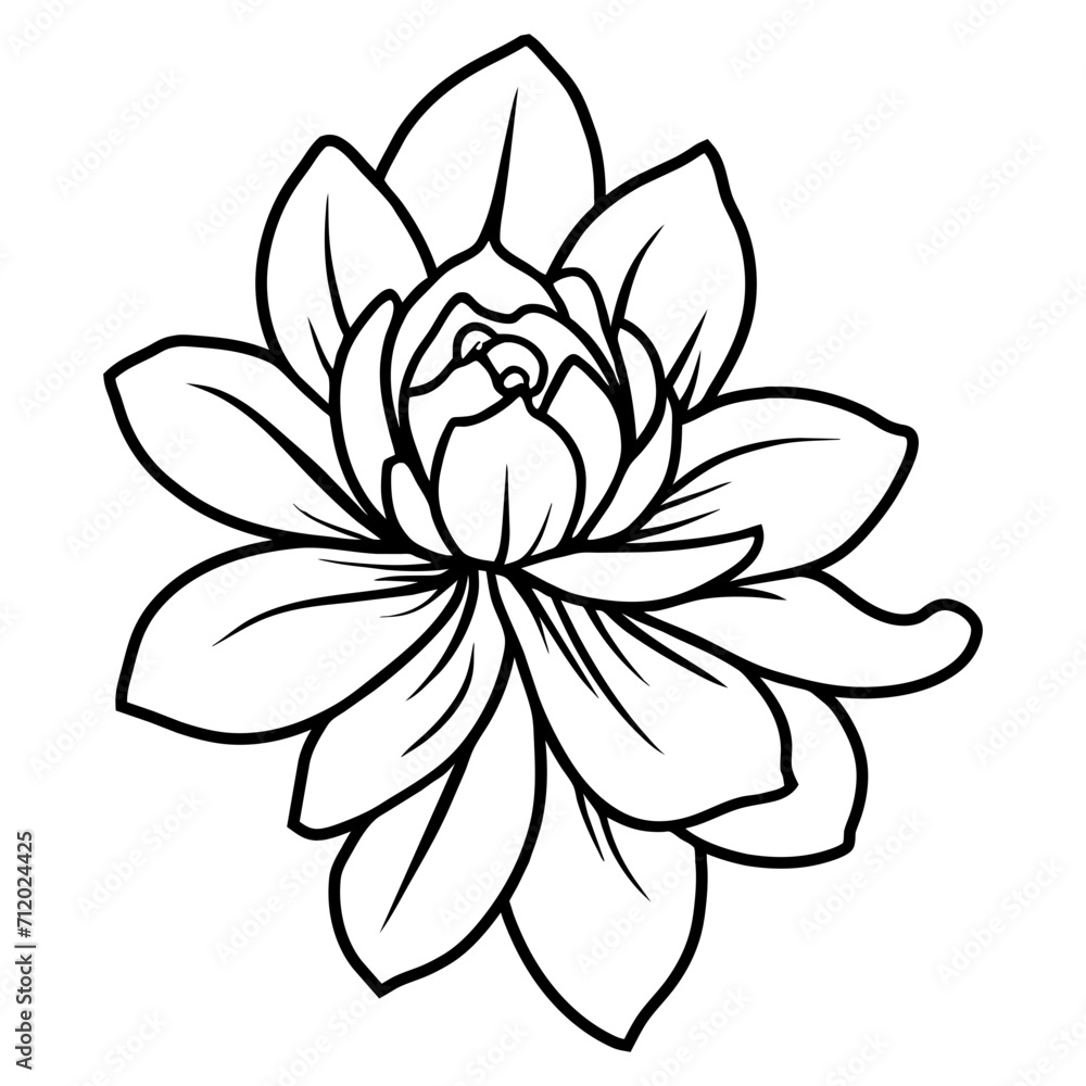 Hand drawn simple flower illustration Hand drawn simple flower illustration