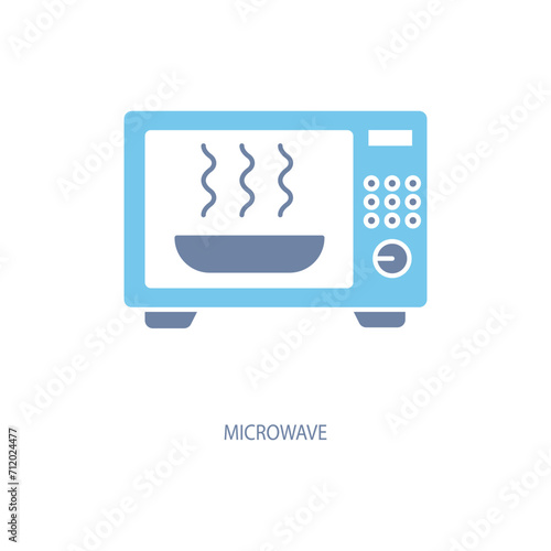 microwave concept line icon. Simple element illustration. microwave concept outline symbol design.