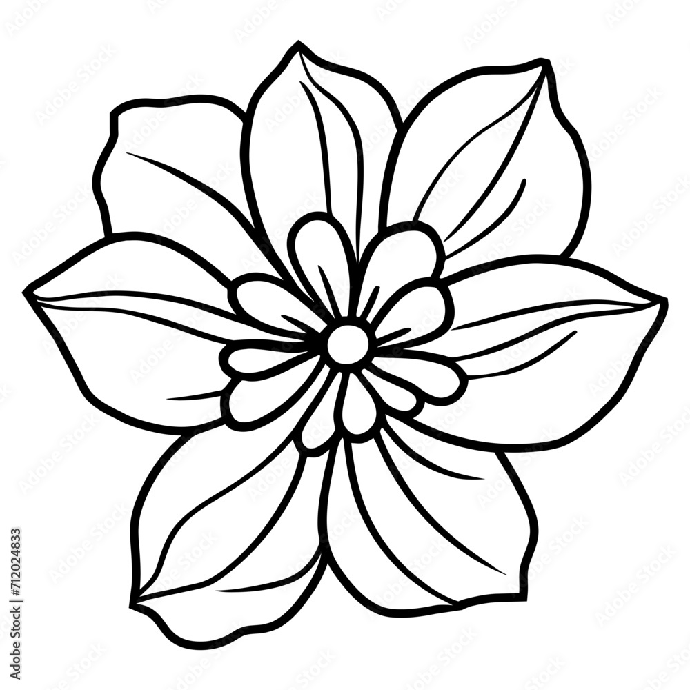 Hand drawn simple flower illustration Hand drawn simple flower illustration