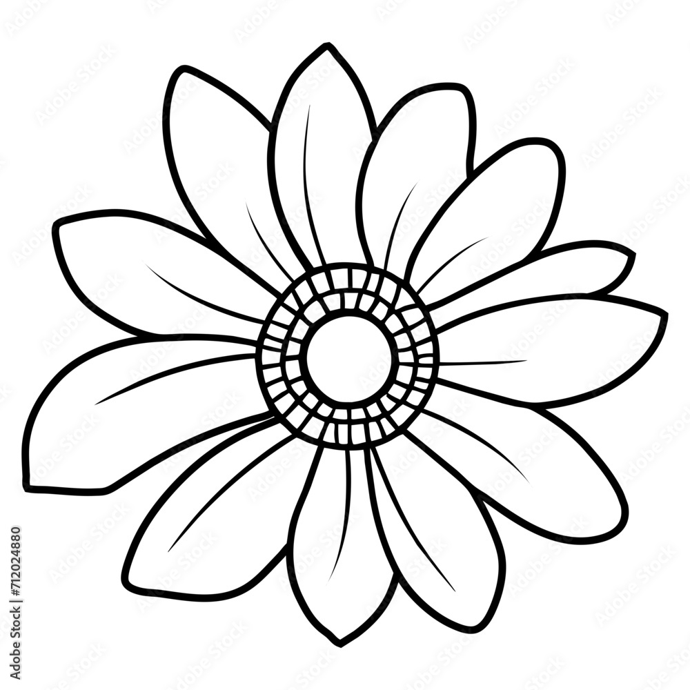 Hand drawn simple flower illustration Hand drawn simple flower illustration