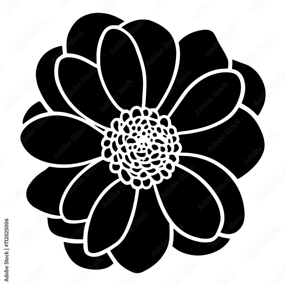 Hand drawn simple flower illustration Hand drawn simple flower illustration