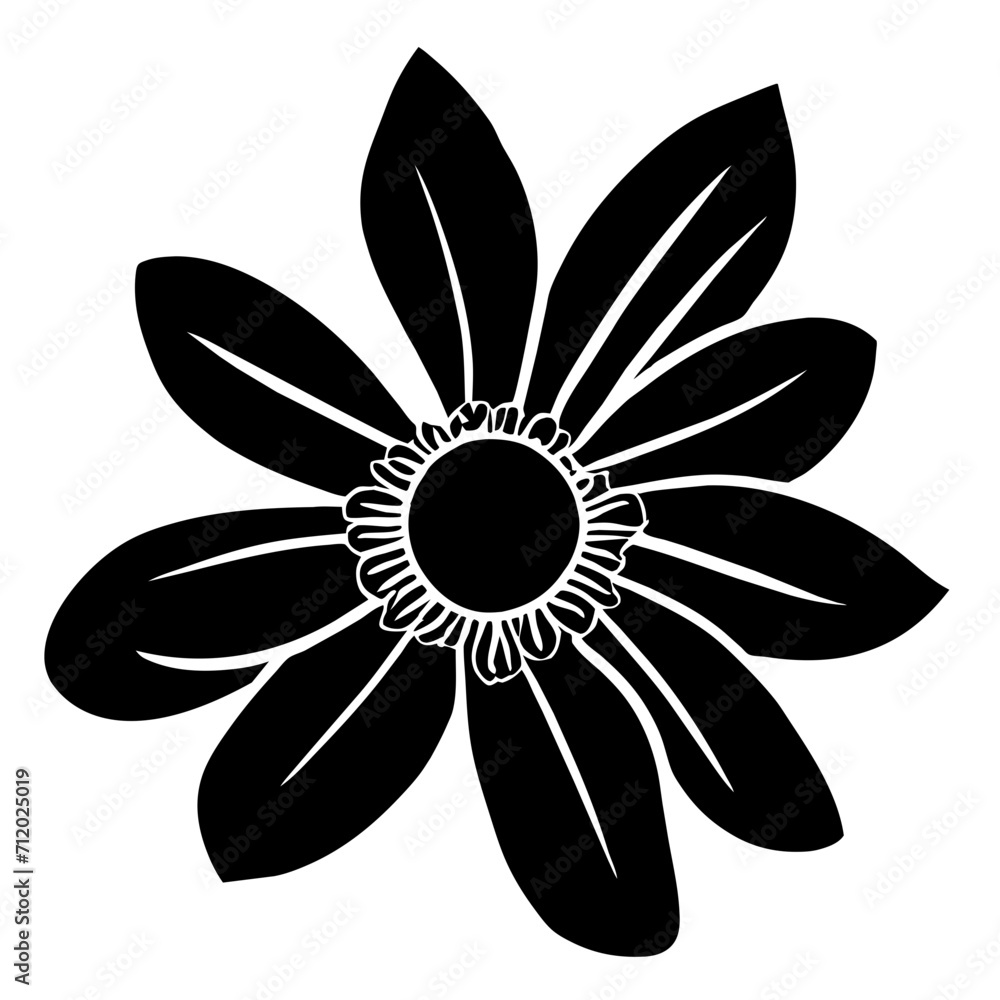 Hand drawn simple flower illustration Hand drawn simple flower illustration
