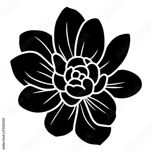 Hand drawn simple flower illustration