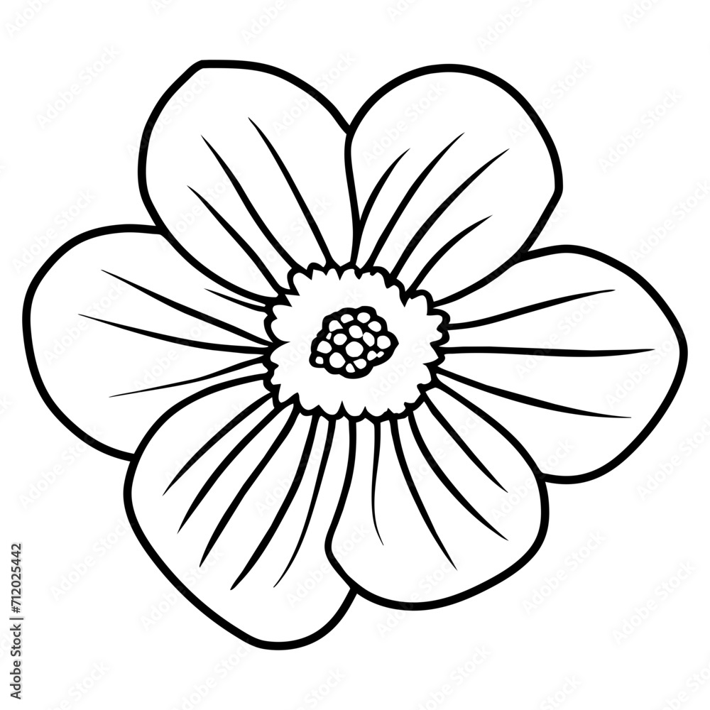 Hand drawn simple flower illustration Hand drawn simple flower illustration