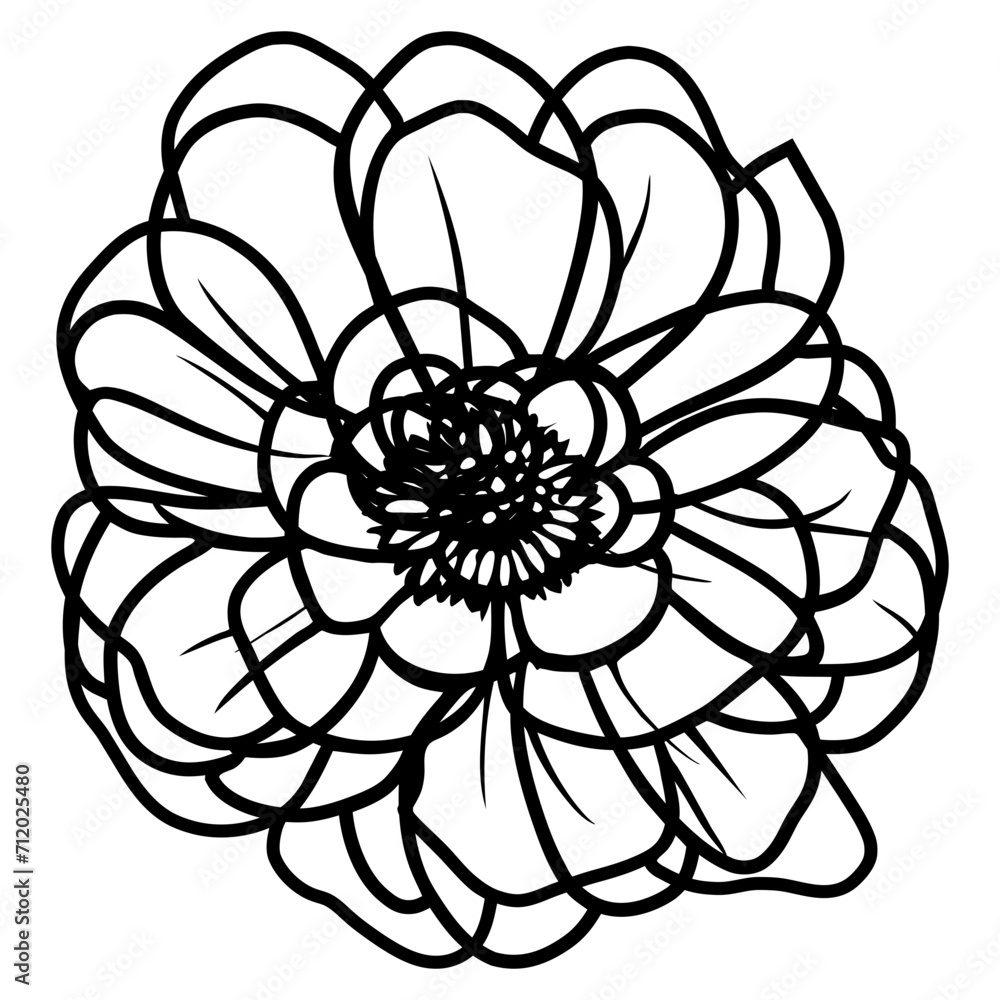 Hand drawn simple flower illustration Hand drawn simple flower illustration
