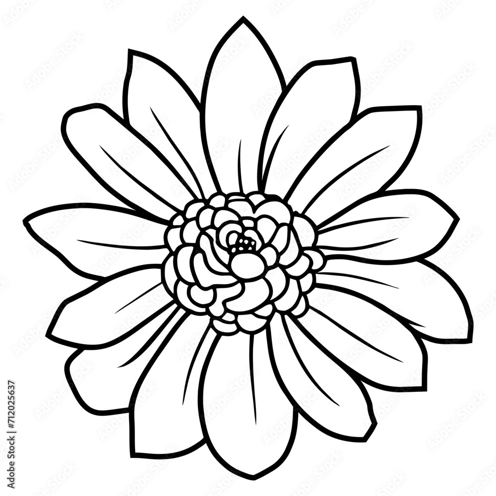 Hand drawn simple flower illustration Hand drawn simple flower illustration
