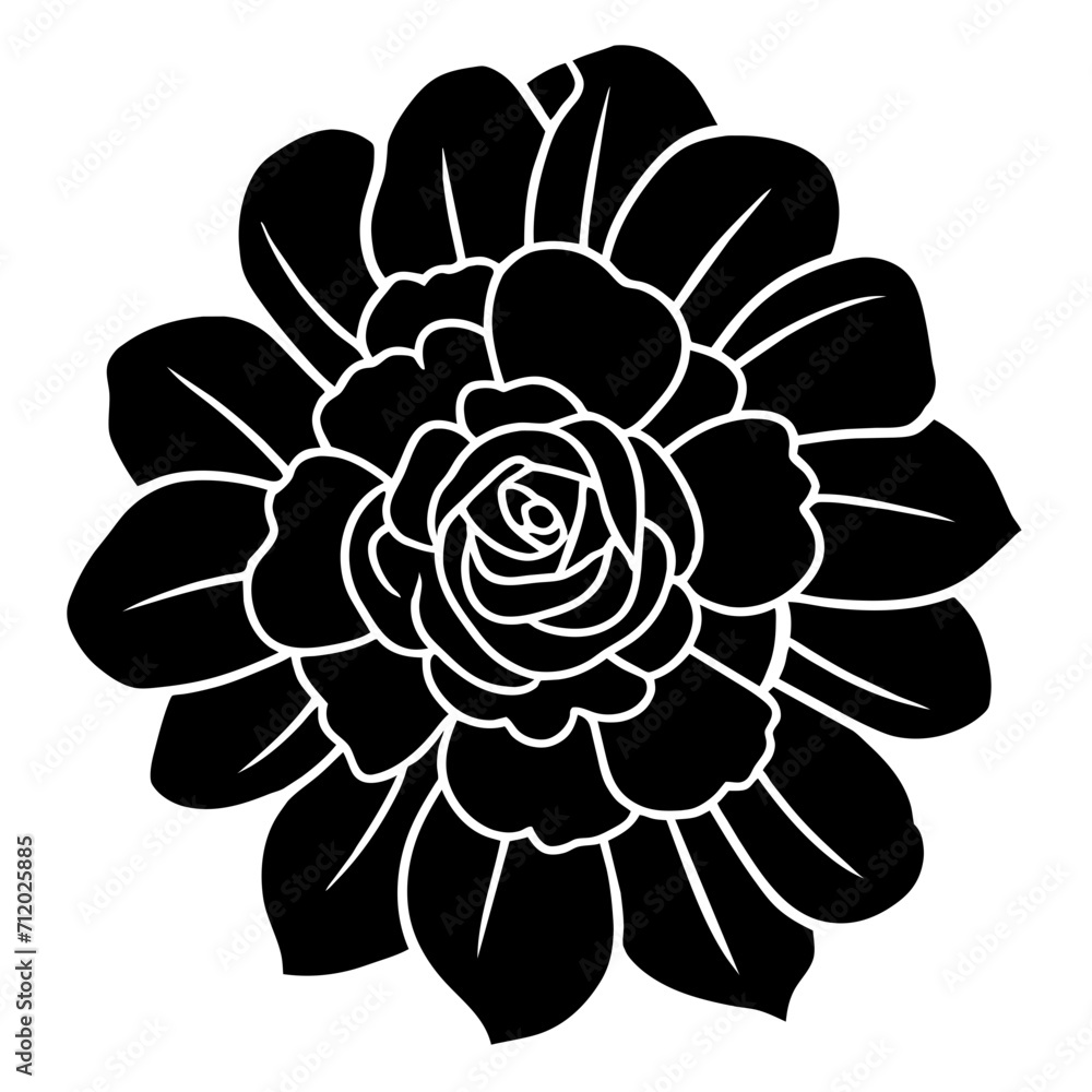 Hand drawn simple flower illustration Hand drawn simple flower illustration