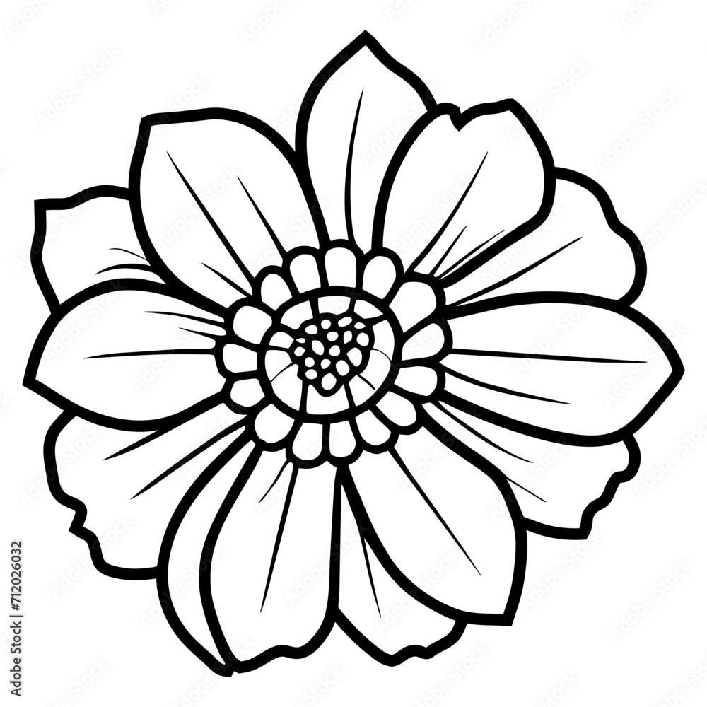 Hand drawn simple flower illustration Hand drawn simple flower illustration