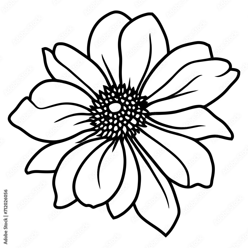 Hand drawn simple flower illustration Hand drawn simple flower illustration